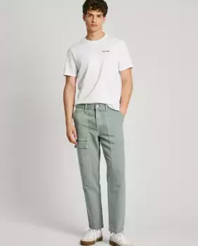 Мужские джинсы свободного кроя с карманом-карго Pepe Jeans, цвет Verde Militar
