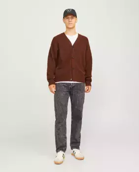 Мужские джинсы свободного покроя с низкой посадкой Jack & Jones, черный