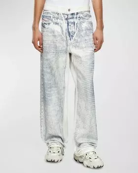 Мужские джинсы свободного покроя «тромплёй» Diesel, цвет Blue Denim