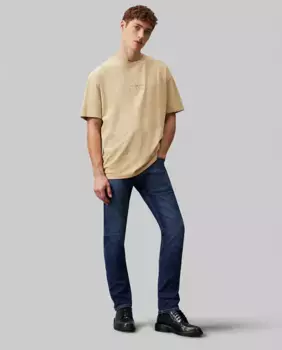 Мужские джинсы узкого кроя и заниженной посадки Calvin Klein Jeans, синий