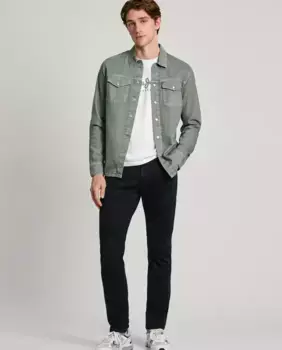 Мужские джинсы узкого кроя из черной ткани Gymdigo Pepe Jeans, черный