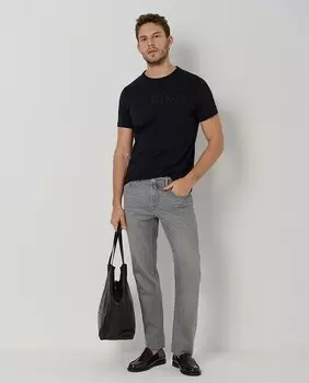 Мужские джинсы узкого кроя из денима Roberto Verino, светло-серый