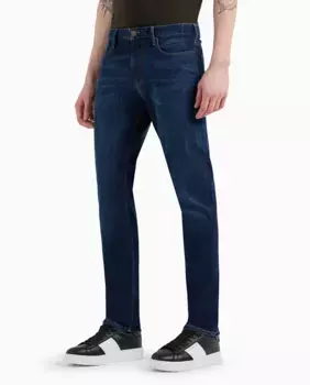 Мужские джинсы узкого кроя J06 на молнии Emporio Armani, индиго/синий