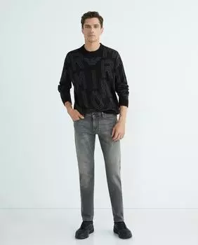 Мужские джинсы узкого кроя J06 со средней низкой посадкой Emporio Armani, черный