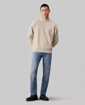 Мужские джинсы узкого кроя с эффектом потертости Calvin Klein Jeans, синий