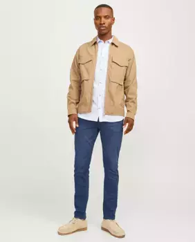 Мужские джинсы узкого кроя с низкой посадкой Jack & Jones, синий