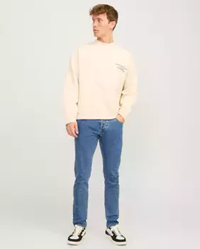 Мужские джинсы узкого кроя с низкой посадкой Jack & Jones, синий
