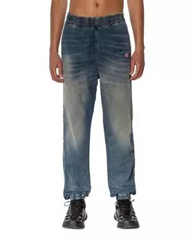 Мужские джинсы узкого кроя синего цвета Diesel, синий