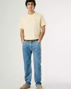 Мужские джинсы Vaquero Byron fit прямого кроя с застежкой-молнией Pepe Jeans, синий
