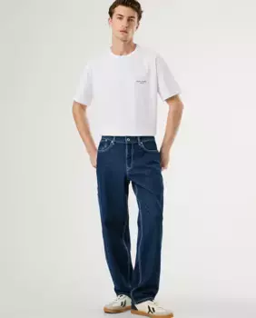 Мужские джинсы Vaquero Carpenter fit relaxed с боковыми карманами Pepe Jeans, синий