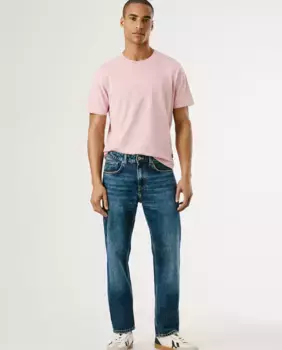 Мужские джинсы Vaquero Cash fit прямого кроя с эффектом поношенности Pepe Jeans, синий