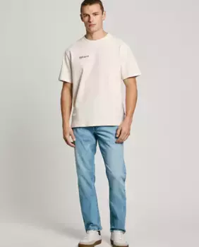 Мужские джинсы Vaquero Cash fit regular с эффектом поношенности Pepe Jeans, синий