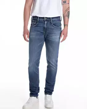Мужские джинсы-вакеро slim fit с карманами Replay, синий