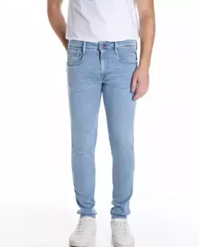 Мужские джинсы-вакеро slim fit с карманами Replay, светло-голубой