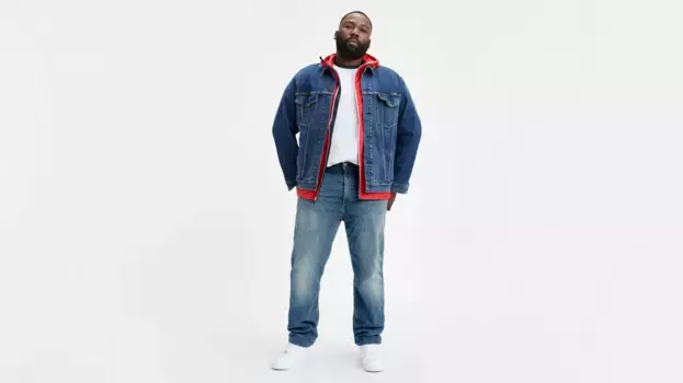 Мужские джинсы зауженного кроя 502 (большие и высокие) Levi's, цвет Money in the Bag - Medium Wash - Stretch