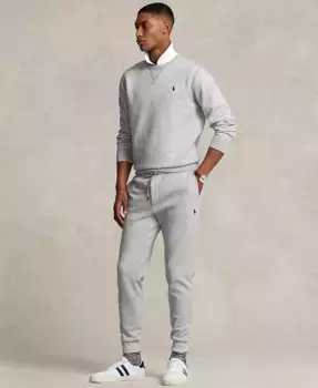 Мужские джоггеры из двойного трикотажа Polo Ralph Lauren, серый