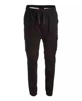 Мужские джоггеры карго из хлопкового эластичного твила Galaxy By Harvic, черный