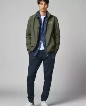 Мужские джоггеры приталенного кроя с регулируемой талией Pepe Jeans, темно-синий