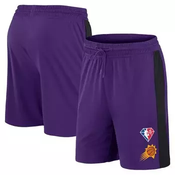 Мужские фиолетовые шорты для тренировок в центре города в честь 75-летия Phoenix Suns с фирменным логотипом Fanatics