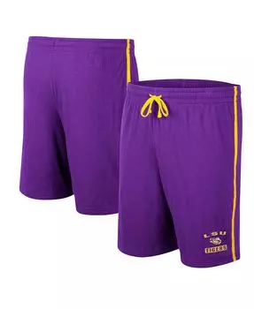 Мужские фиолетовые шорты lsu tigers thunder slub Colosseum, фиолетовый