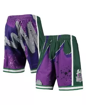 Мужские фиолетовые шорты milwaukee bucks hardwood classics 2000 hyper hoops swingman Mitchell & Ness, фиолетовый