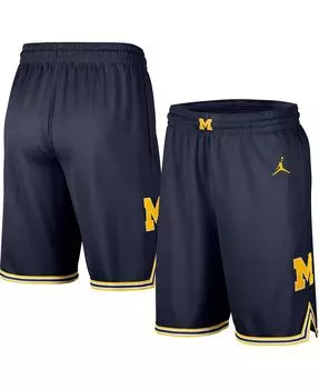 Мужские фирменные баскетбольные шорты michigan wolverines limited темно-синего цвета Jordan, синий