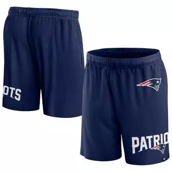 Мужские фирменные клинчерные шорты New England Patriots темно-синего цвета Fanatics