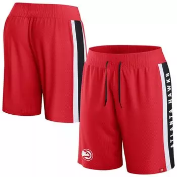 Мужские фирменные красные шорты Atlanta Hawks Referee Iconic в сетку Fanatics