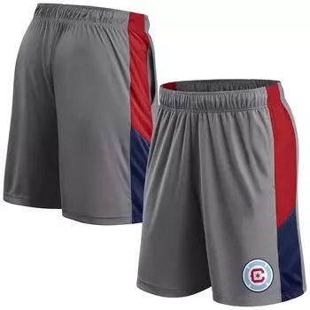 Мужские фирменные серые шорты Chicago Fire Team Fanatics