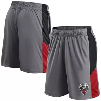 Мужские фирменные серые шорты DC United Team Fanatics