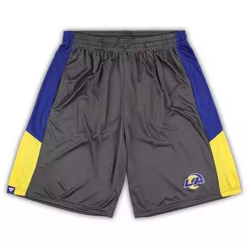Мужские фирменные серые шорты Los Angeles Rams Big & Tall Team Fanatics