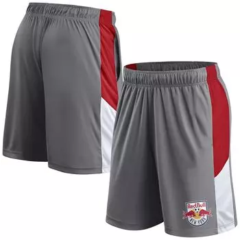 Мужские фирменные серые шорты New York Red Bulls Team Fanatics