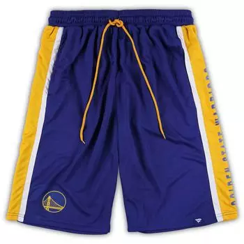 Мужские фирменные сетчатые шорты Royal Golden State Warriors Big & Tall Referee Iconic Fanatics