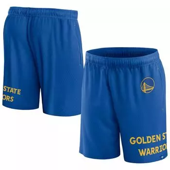 Мужские фирменные сетчатые шорты Royal Golden State Warriors Free Throw Fanatics