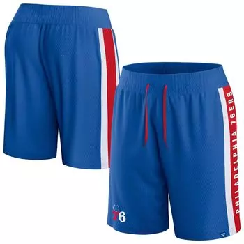 Мужские фирменные сетчатые шорты Royal Philadelphia 76ers Referee Iconic Fanatics