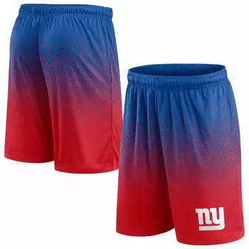 Мужские фирменные шорты королевского/красного цвета с эффектом омбре New York Giants Fanatics