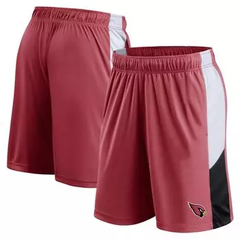 Мужские фирменные шорты с цветными блоками Cardinal Arizona Cardinals Prep Fanatics