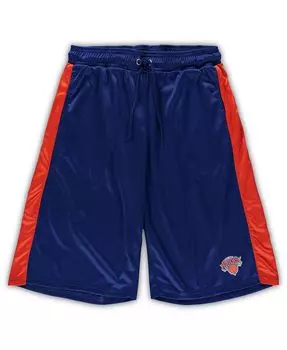 Мужские фирменные синие и оранжевые шорты New York Knicks Big and Tall Performance Fanatics