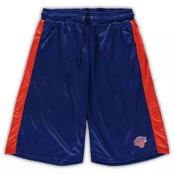 Мужские фирменные синие/оранжевые шорты New York Knicks Big & Tall Performance Fanatics
