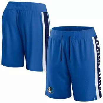 Мужские фирменные синие шорты из сетки Dallas Mavericks Referee Iconic Fanatics
