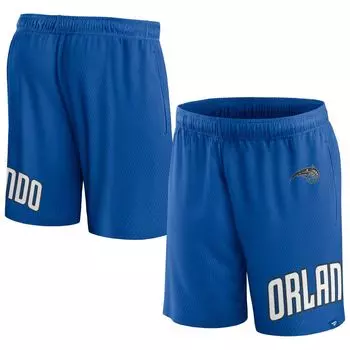 Мужские фирменные синие шорты из сетки Orlando Magic Free Throw Fanatics