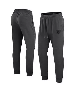 Мужские фирменные спортивные штаны heather charcoal pittsburgh penguins authentic pro road jogger Fanatics, мульти