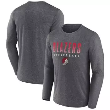 Мужские фирменные темно-серые спортивные штаны Portland Trail Blazers Where Legends Play Iconic Practice с длинным рукавом Fanatics