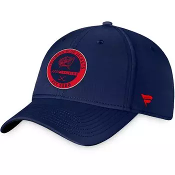 Мужские фирменные темно-синие куртки Columbus Blue Jackets Fanatics, подлинная гибкая шапка для тренировочного лагеря профессиональной команды
