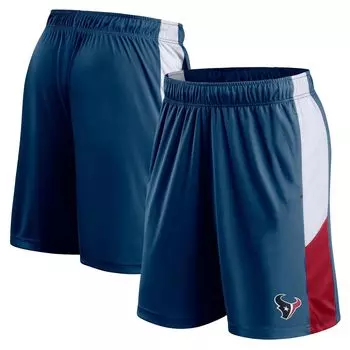 Мужские фирменные темно-синие шорты Houston Texans Prep с цветными блоками Fanatics