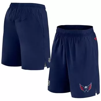 Мужские фирменные темно-синие шорты Washington Capitals Authentic Pro Rink Fanatics