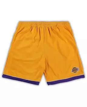 Мужские фирменные золотые и фиолетовые шорты los angeles lakers big tall team Fanatics, мульти