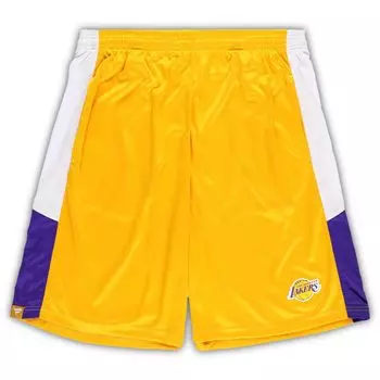 Мужские фирменные золотые тренировочные шорты Los Angeles Lakers Big & Tall Champion Rush Fanatics