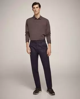 Мужские фланелевые брюки классического кроя Emidio Tucci, синий