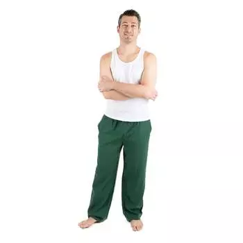 Мужские фланелевые пижамные штаны Leveret, зеленый